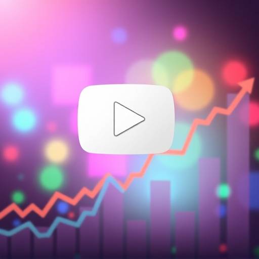 Miniatura do curso de Marketing no YouTube: Logo do YouTube em um fundo vibrante com gráficos de crescimento.